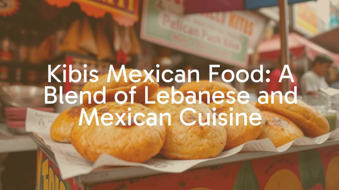 Yucatecan street food kibis, golden-brown savory patties shaped like mini empanadas, served on a vibrant Mexican street stall, with lively market background, warm and inviting atmosphere, realistic.