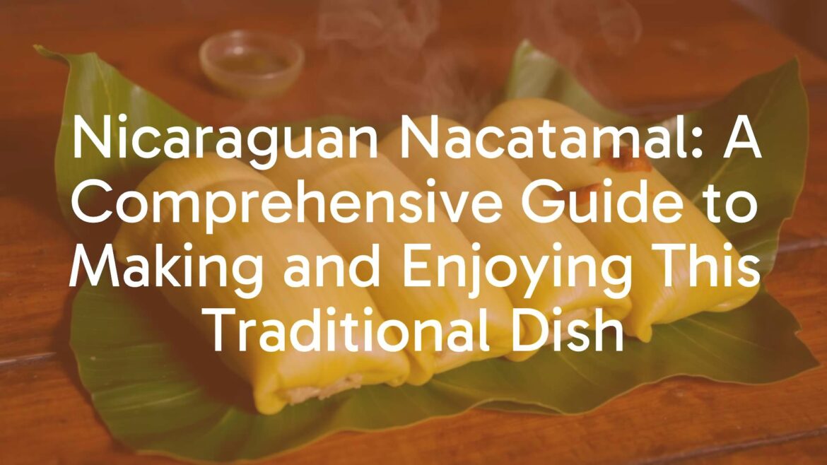 Traditional Nicaraguan nacatamales wrapped in green banana leaves, steaming hot, on a rustic wooden table, with ingredients like corn dough, meat, and spices visible, warm and inviting lighting, realistic.