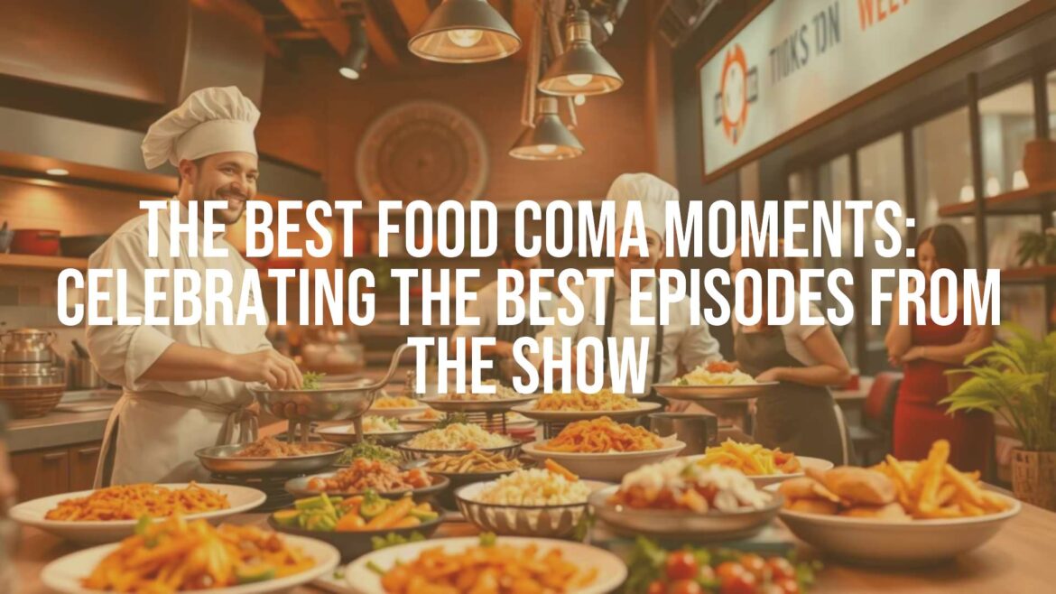 A joyful cooking show scene with chefs laughing, messy kitchen, delicious food on the table, warm lighting, lively atmosphere, realistic style.