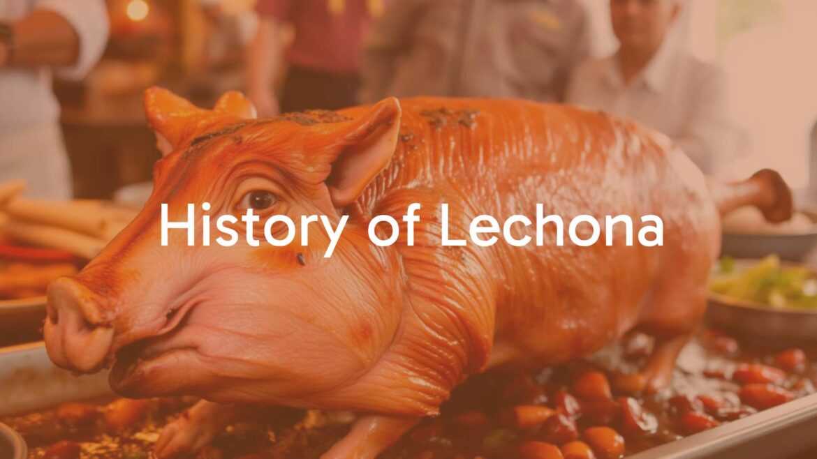 Whole roasted pig with crispy skin, Colombian lechona dish, festive atmosphere, traditional cooking, cultural heritage, warm and inviting lighting, realistic.